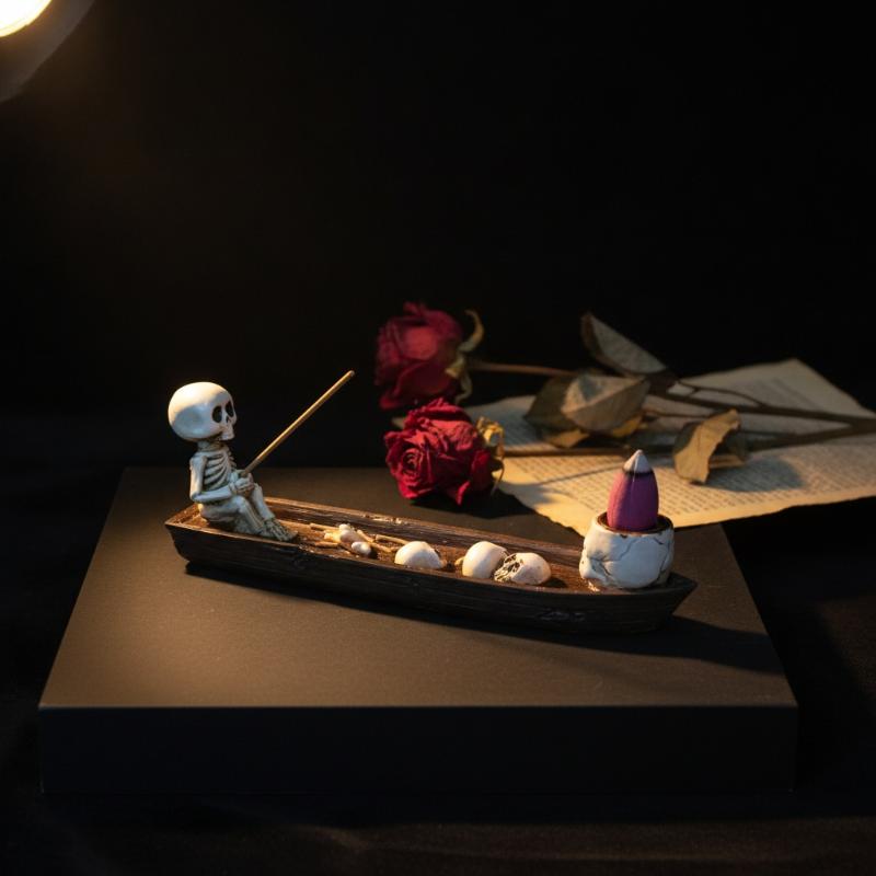 Creative Skull Boat Incense Ho - đánh giá và giá Incense Holder