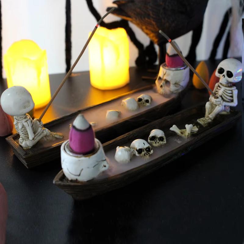 Creative Skull Boat Incense Ho - đánh giá và giá Incense Holder