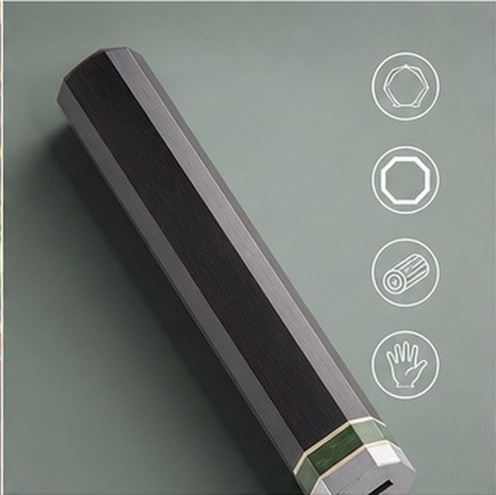 Japanese Octagonal Ebony Wood  - đánh giá và giá Japanese Knife
